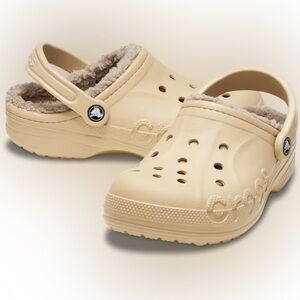 NWT Crocs Baya Lined Clog in Chai M8/W10